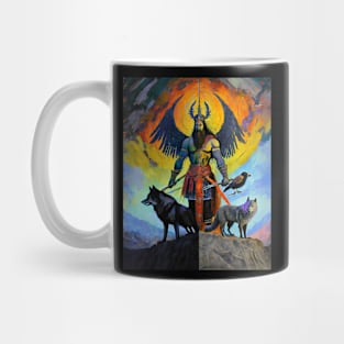 Odin, the Raven, and the Wolves Mug